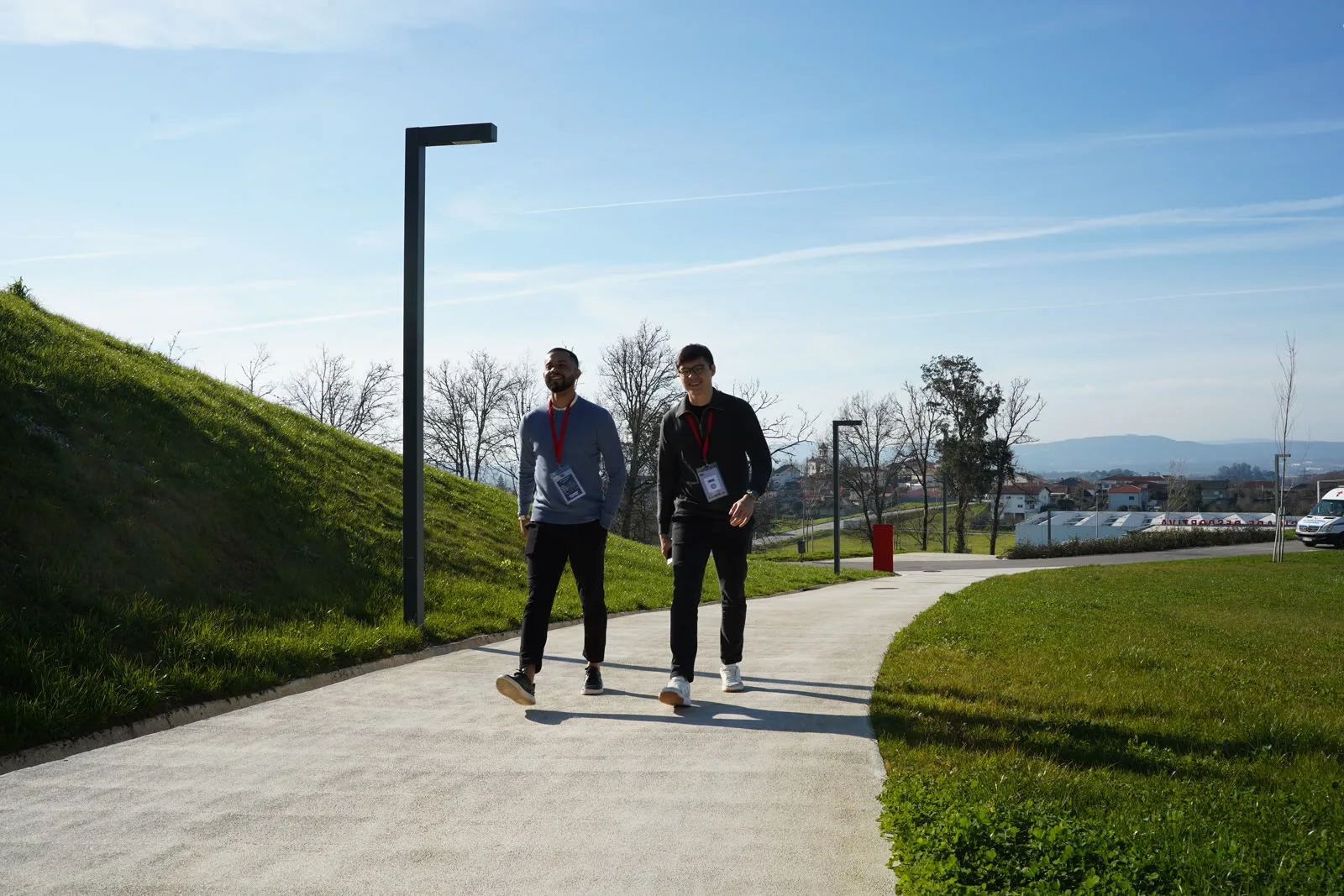 Participantes chegando ao SC Braga